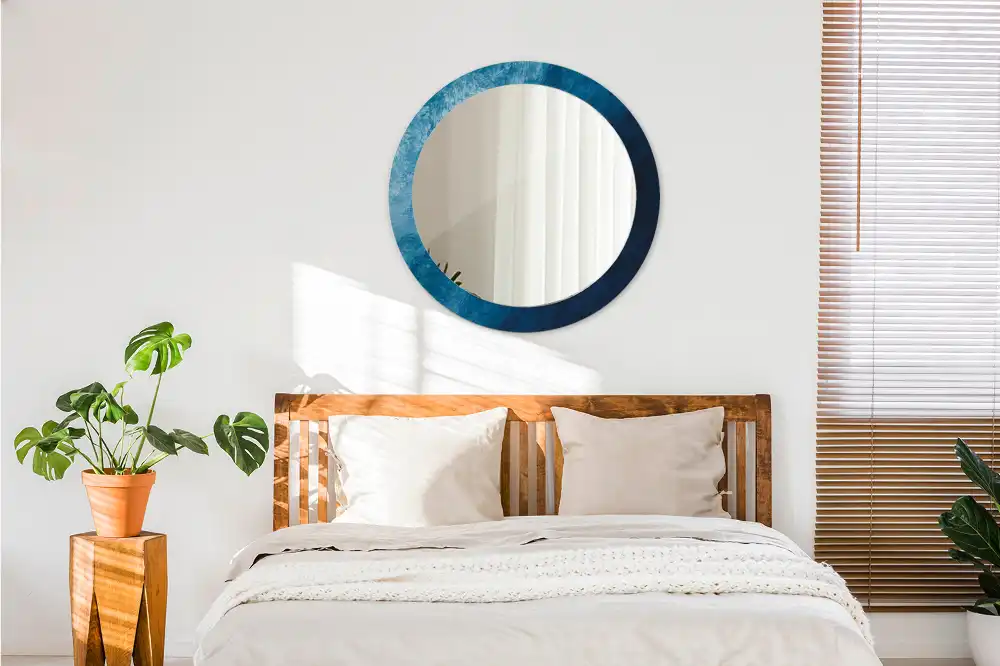 Okrúhle zrkadlo rám s potlačou Abstraktné umenie