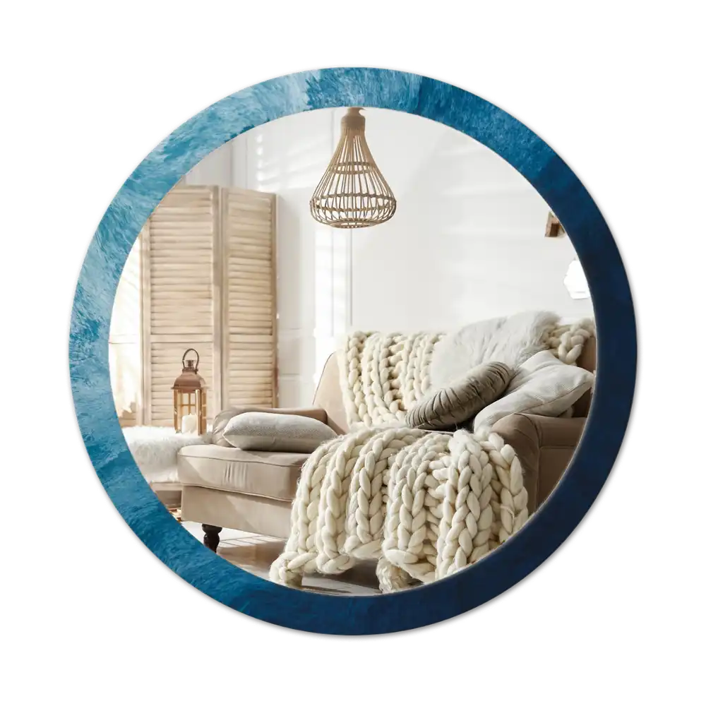 Okrúhle zrkadlo rám s potlačou Abstraktné umenie