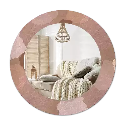 Okrúhle zrkadlo rám s potlačou Zloženie ruží