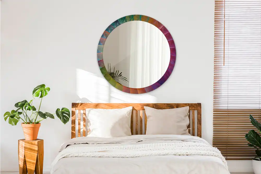 Okrúhle zrkadlo s potlačeným rámom Farebná paleta