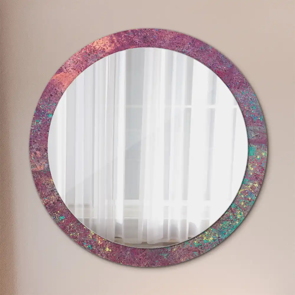 Okrúhle dekoračné zrkadlo na stenu Festival farieb