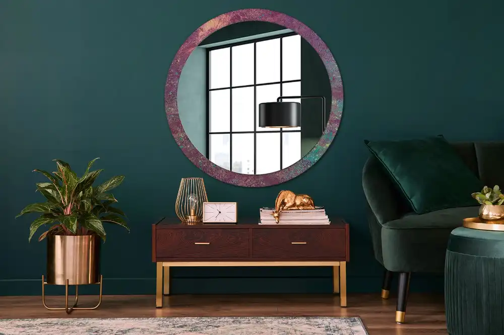 Okrúhle dekoračné zrkadlo na stenu Festival farieb