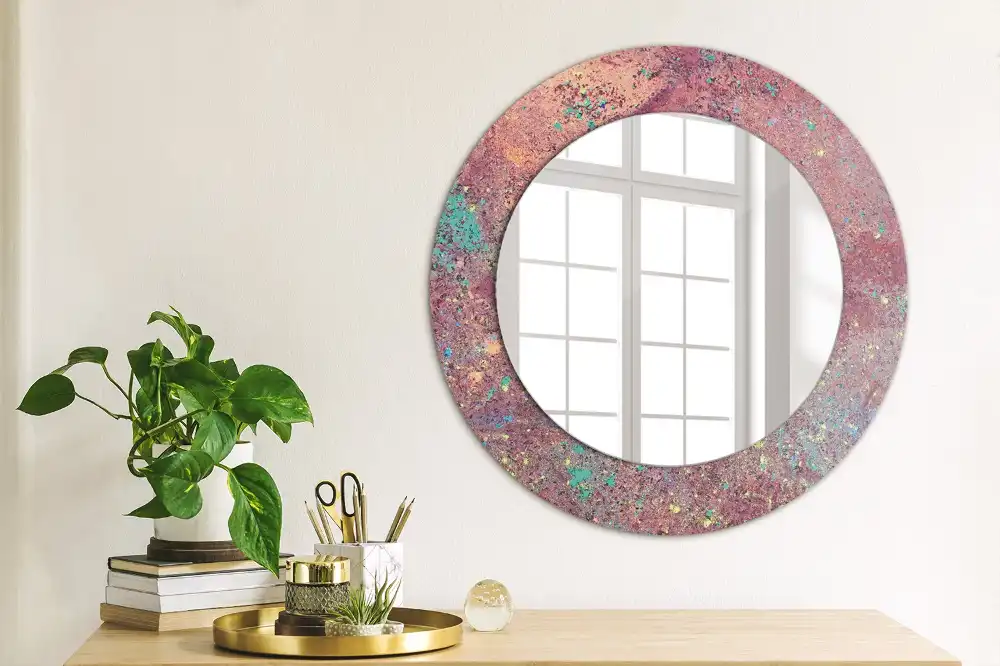 Okrúhle dekoračné zrkadlo na stenu Festival farieb