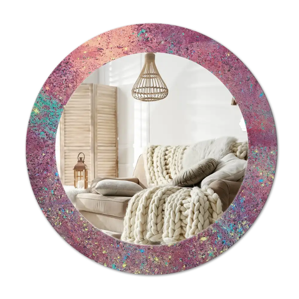 Okrúhle dekoračné zrkadlo na stenu Festival farieb