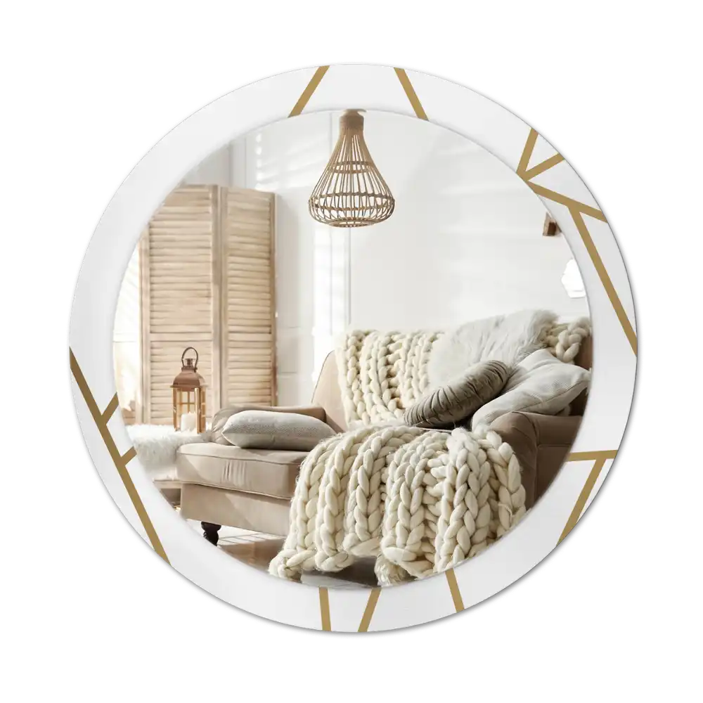 Okrúhle dekoračné zrkadlo na stenu Lineárne zloženie