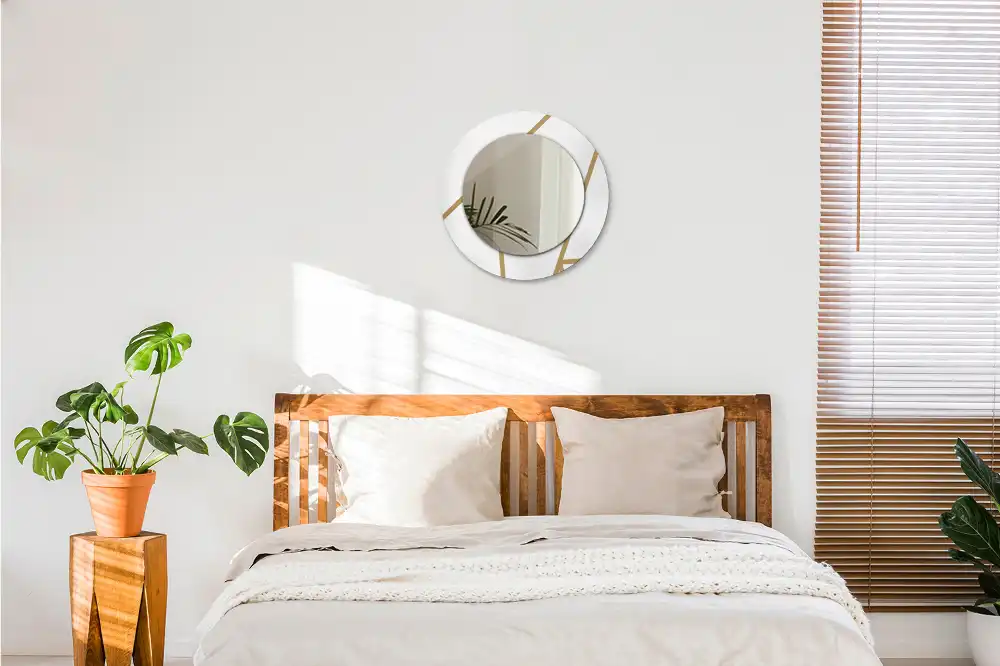 Okrúhle dekoračné zrkadlo na stenu Lineárne zloženie