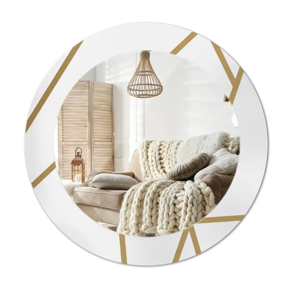 Okrúhle dekoračné zrkadlo na stenu Lineárne zloženie