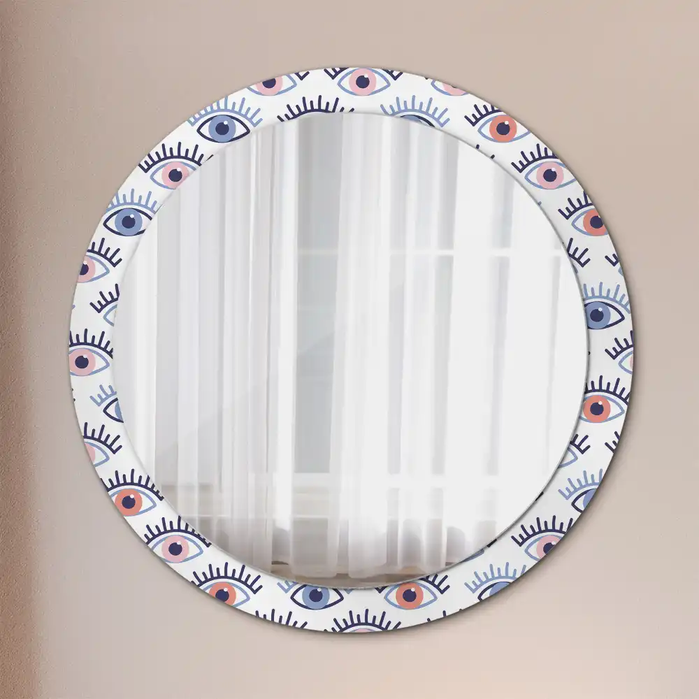Okrúhle dekoračné zrkadlo na stenu Oči
