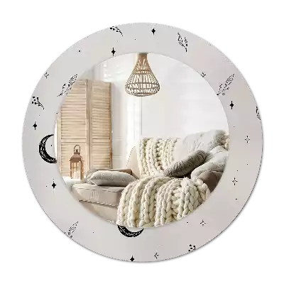 Okrúhle dekoračné zrkadlo na stenu Rastliny čmáraníc