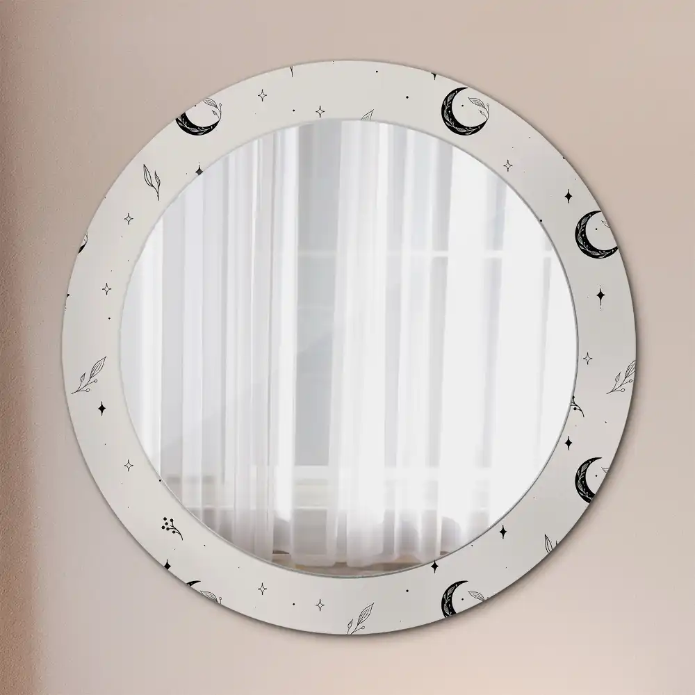 Okrúhle dekoračné zrkadlo na stenu Rastliny čmáraníc