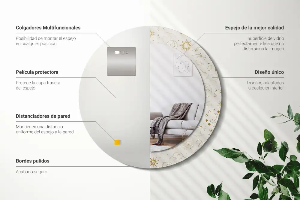 Okrúhle dekoračné zrkadlo na stenu Mystický vzor