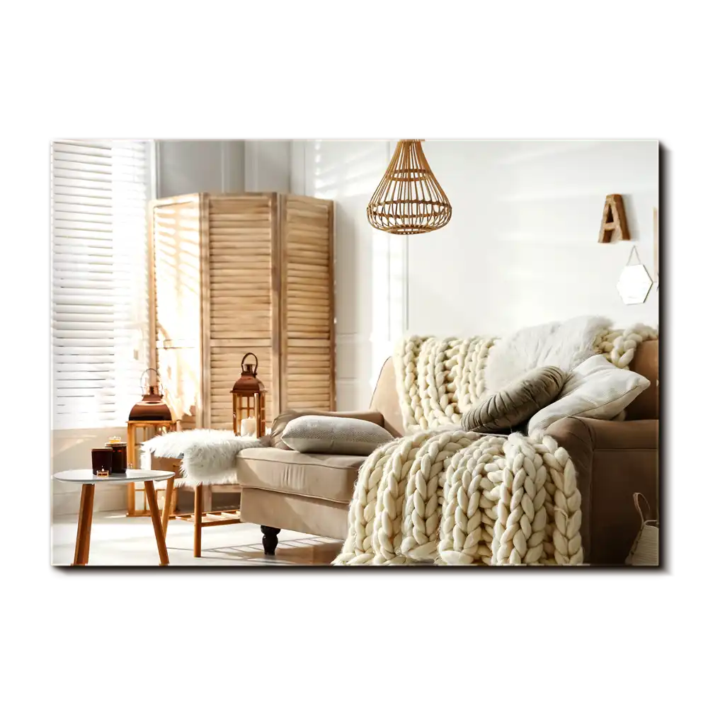 Obdžnikové zrkadlo bez rámu moderné