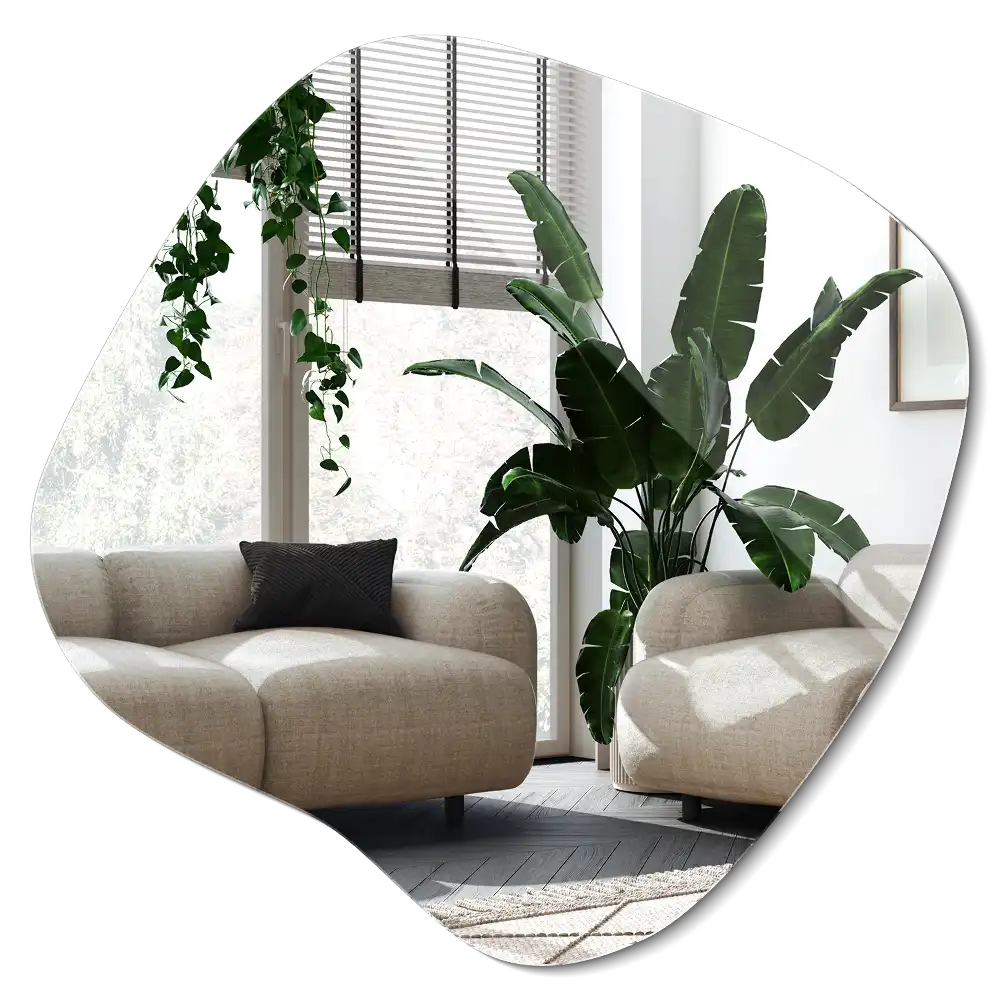 Zrkadlo v tvare škvrny efektowný doplnok