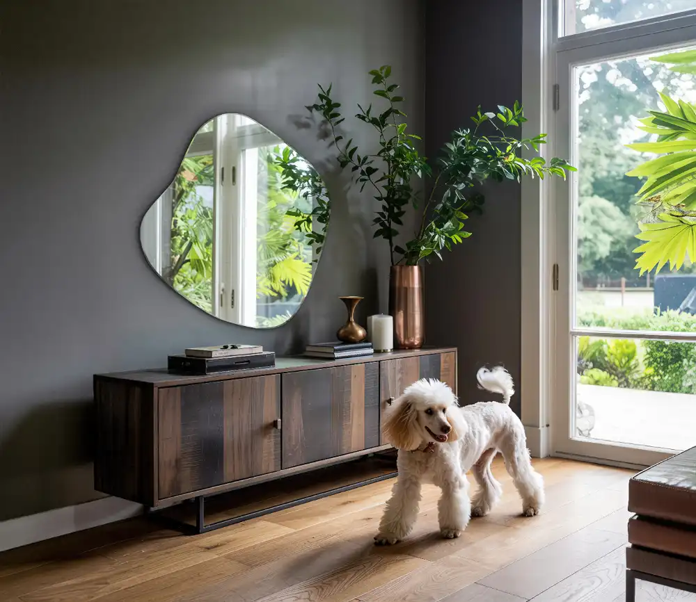 Zrkadlo v tvare škvrny efektowný doplnok