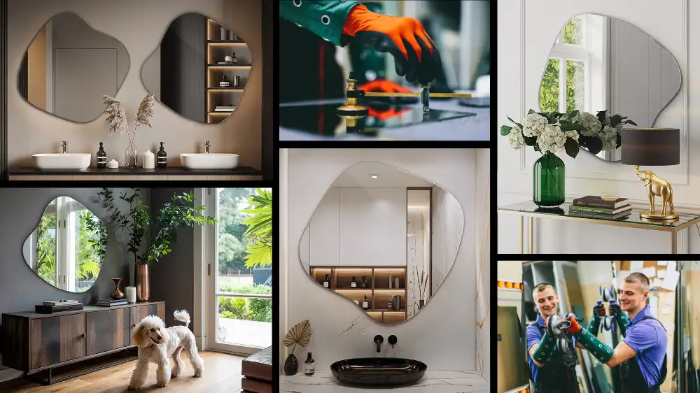 Zrkadlo v tvare škvrny efektowný doplnok