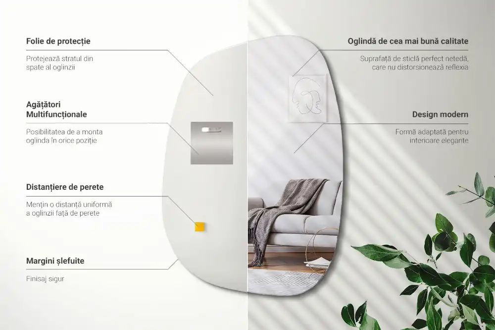 Organické zrkadlo s sofistikovaným tvarom