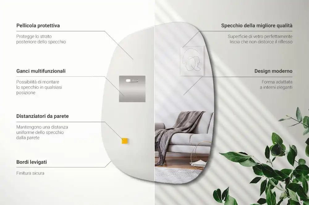 Organické zrkadlo s sofistikovaným tvarom