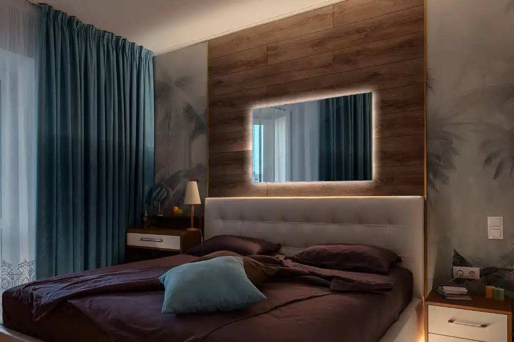 Obdĺžnikové zrkadlo s LED osvetlením