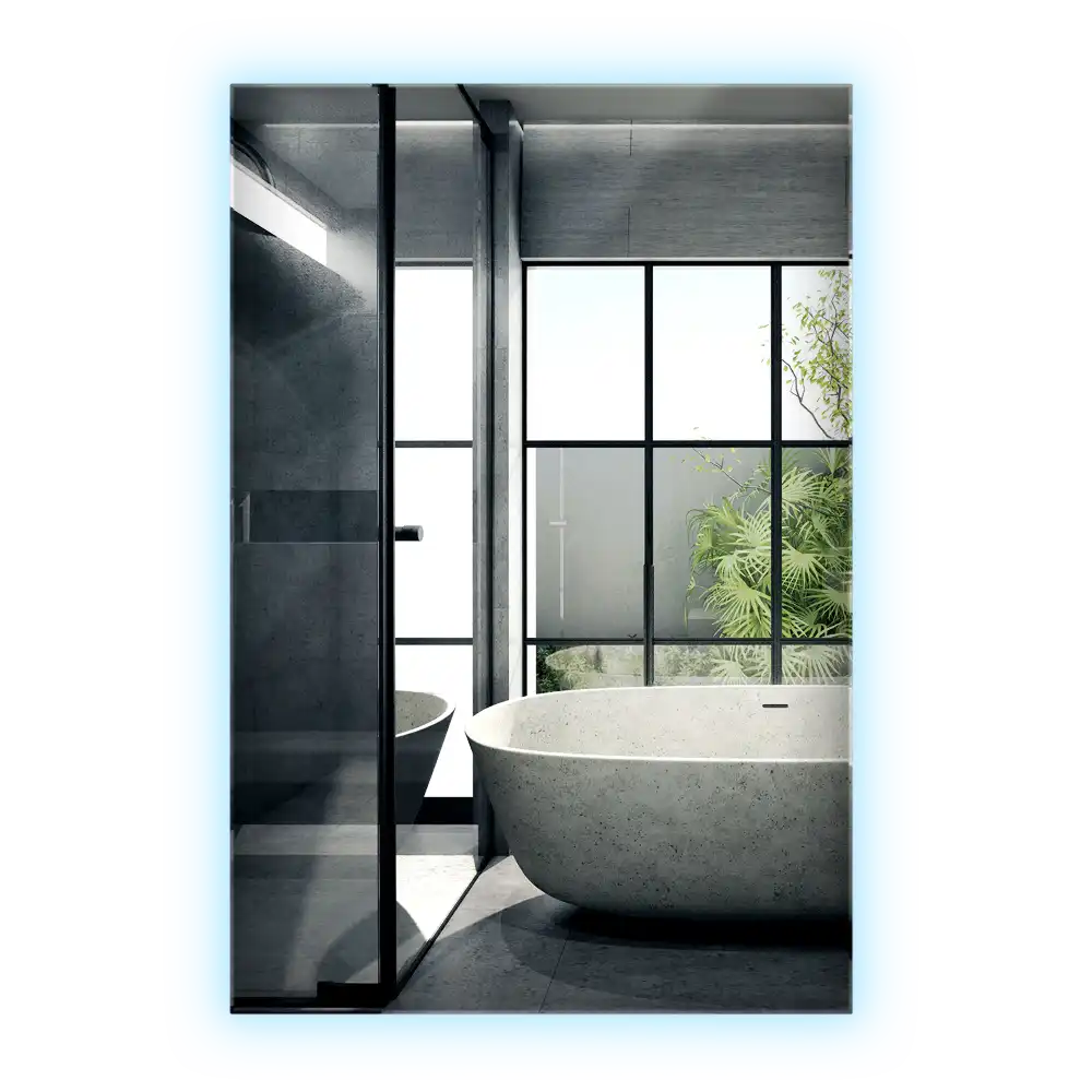 Obdĺžnikové zrkadlo s LED osvetlením