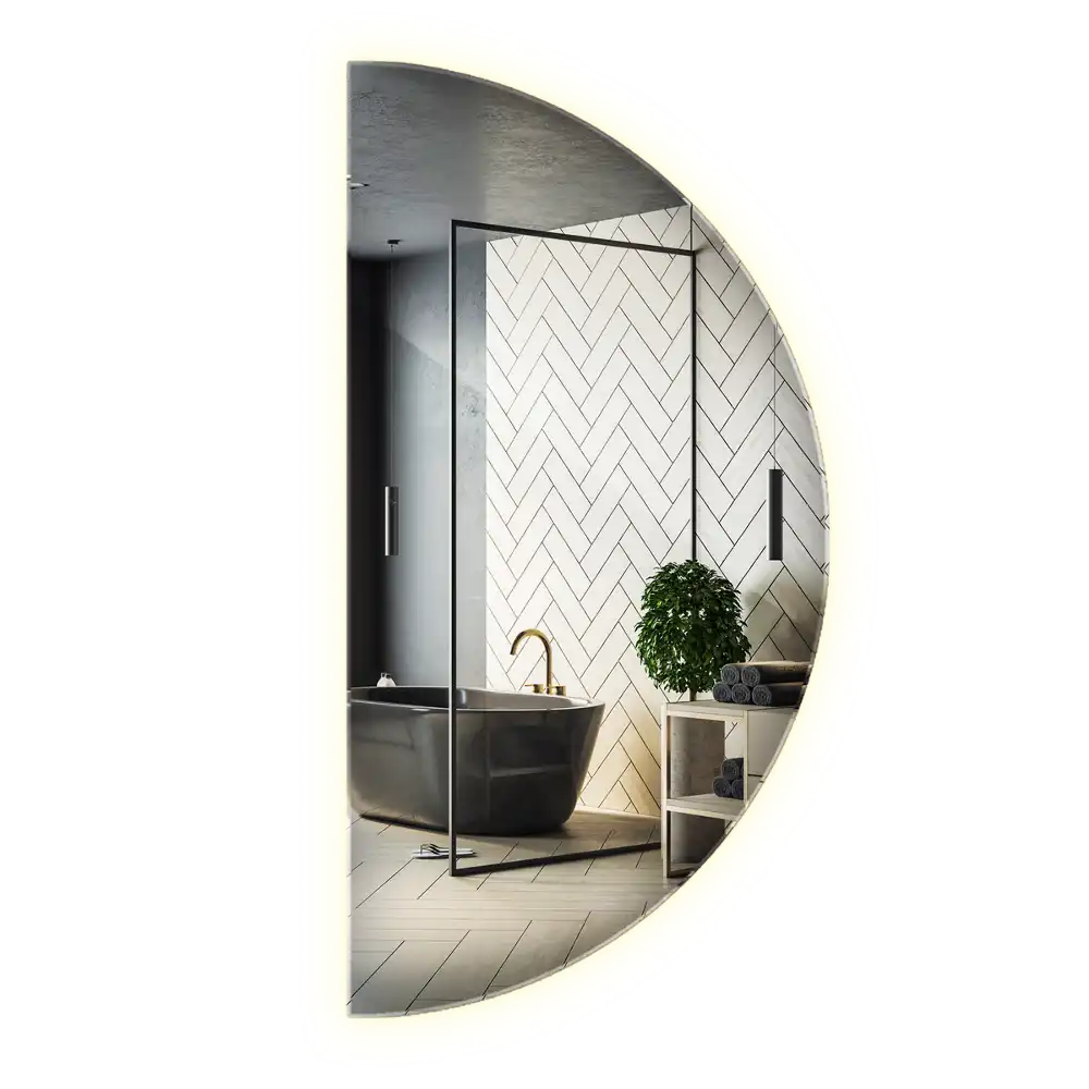 LED Polkruhové Zrkadlo štýlový doplnok