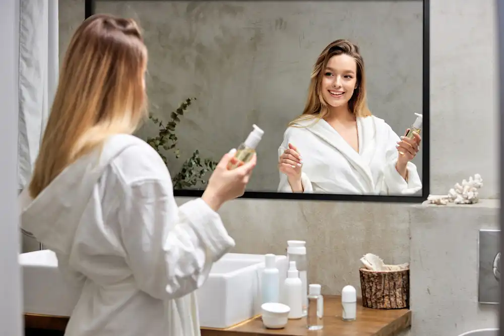 Obdĺžnikové zrkadlo nástenné s čiernym rámom