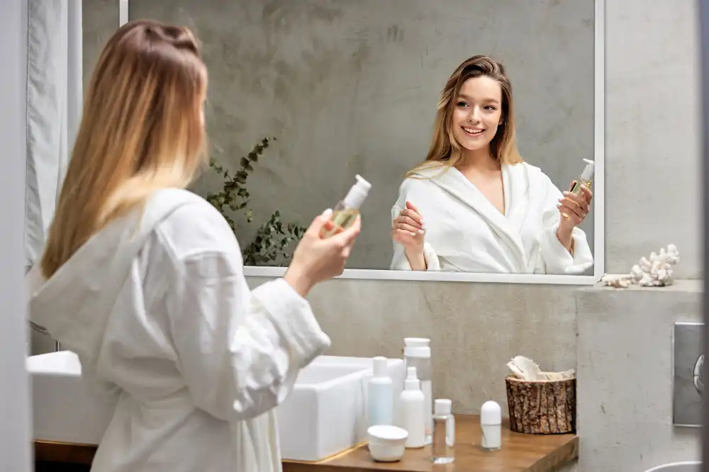 Obdĺžnikové zrkadlo ozdobné s bielym rámom