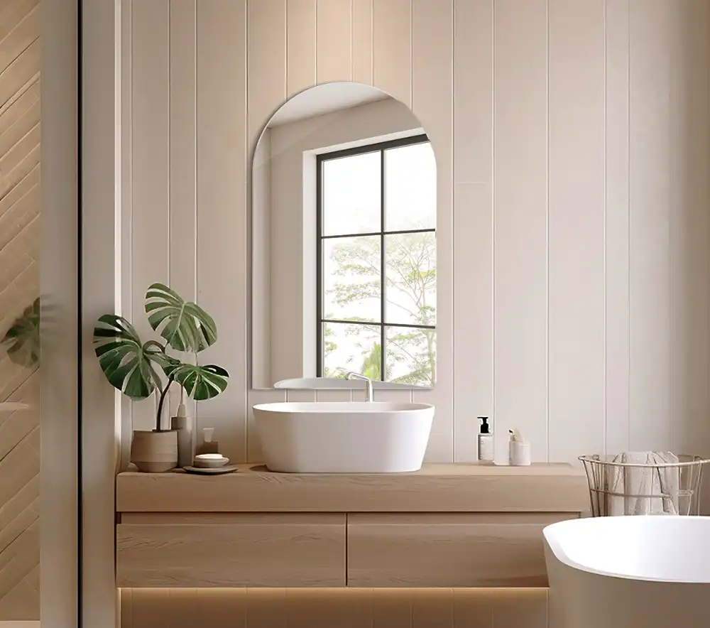 Oblúkové zrkadlo visiace dekoračné