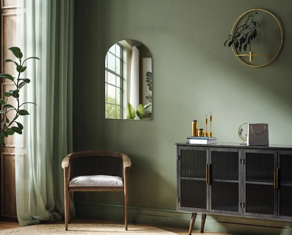 Oblúkové zrkadlo visiace dekoračné