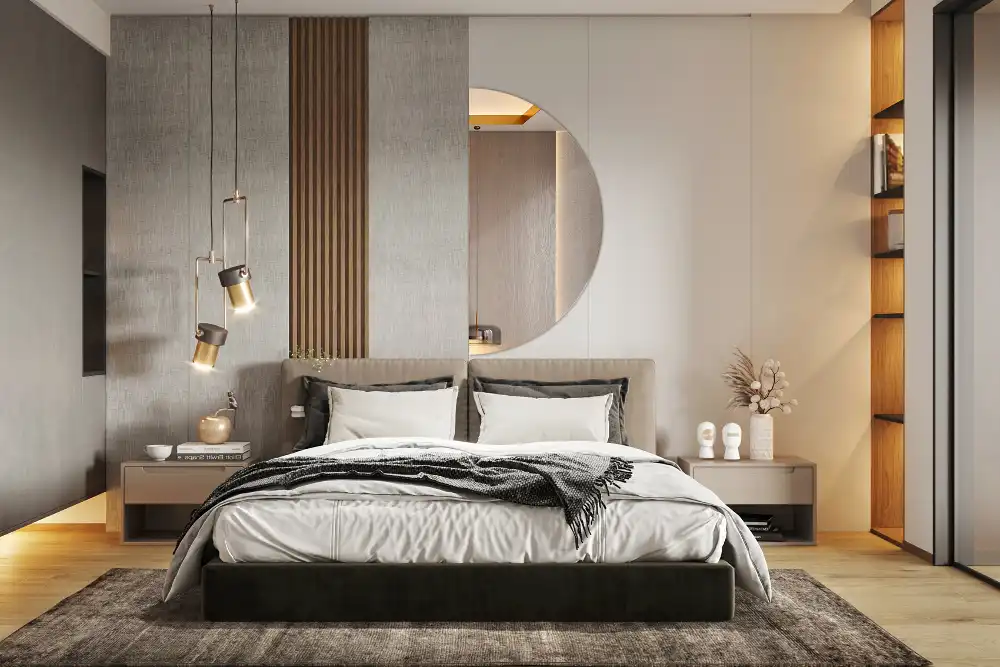 Polkruhové Zrkadlo nástenné bez rámu