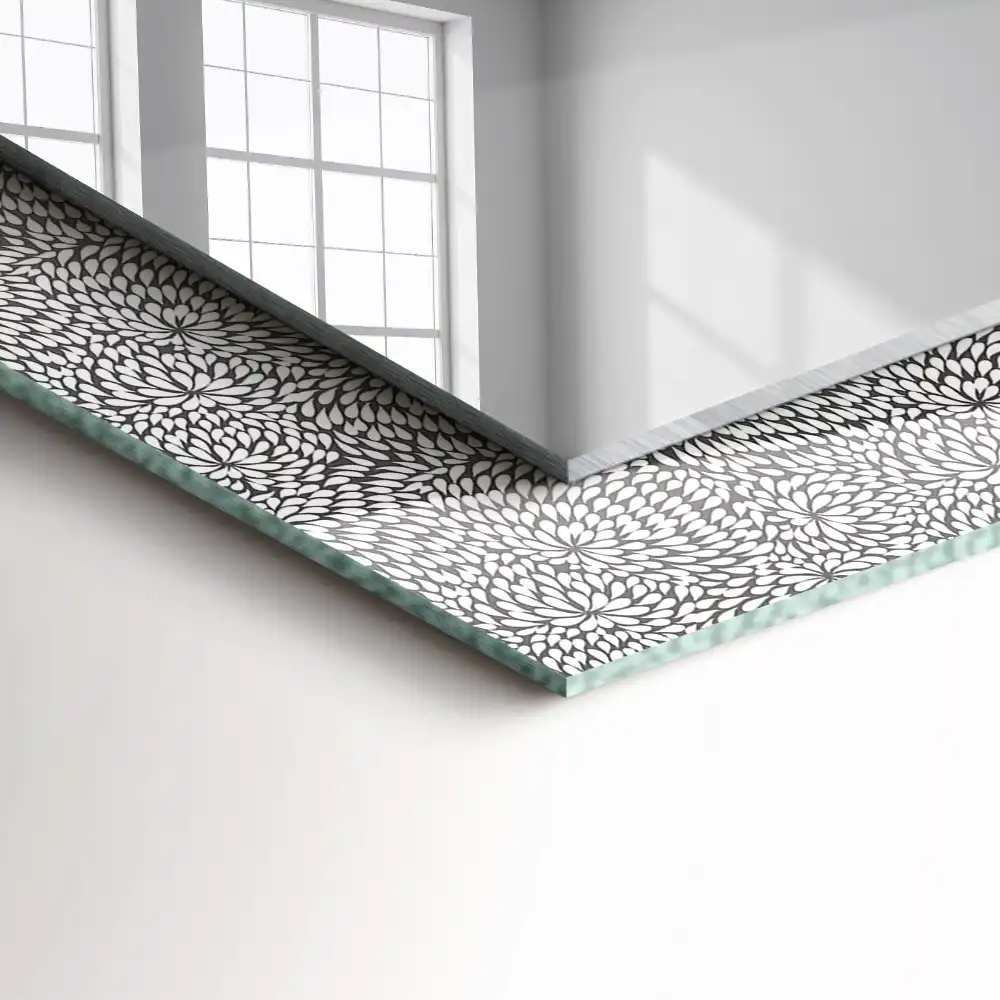 Obdĺžnikové zrkadlo s motívom 3D vzor