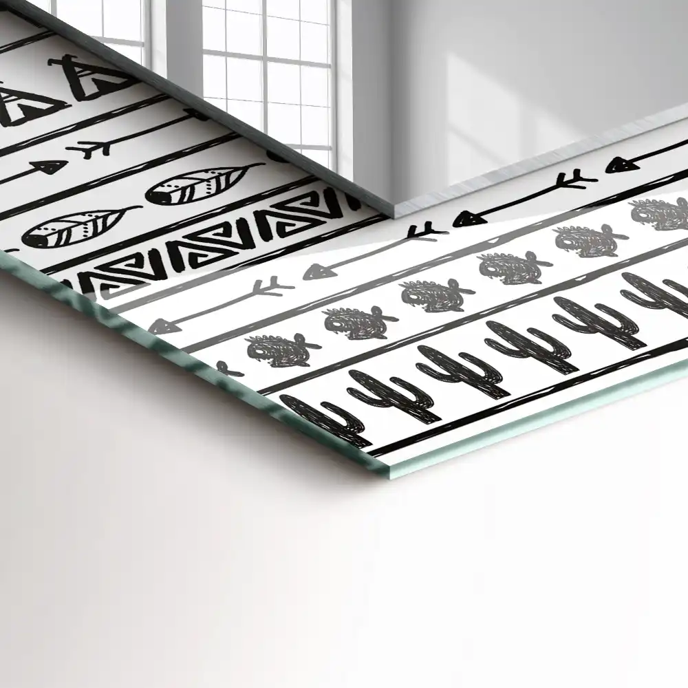 Obdĺžnikové zrkadlo s motívom Kaktusy šípovité típi