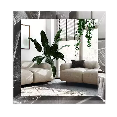 Obdĺžnikové dekoračné zrkadlo Banánové listy