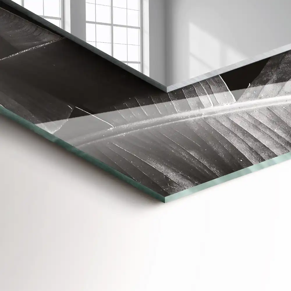 Obdĺžnikové dekoračné zrkadlo Banánové listy