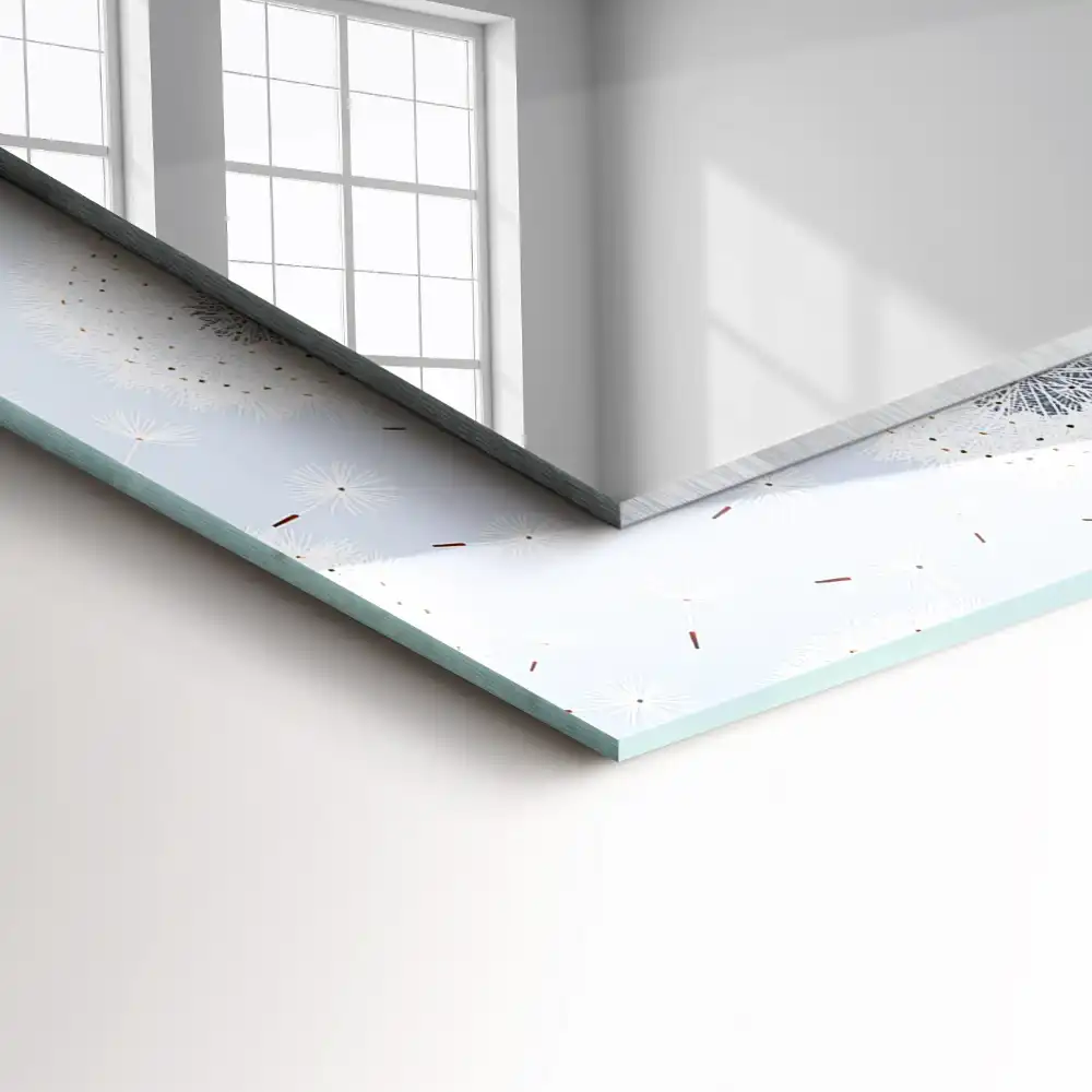 Obdĺžnikové ozdobné zrkadlo Kvety púpavy