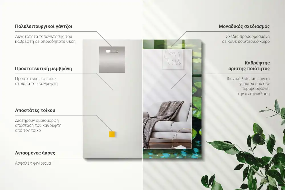 Obdĺžnikové ozdobné zrkadlo Jazierko s leknami