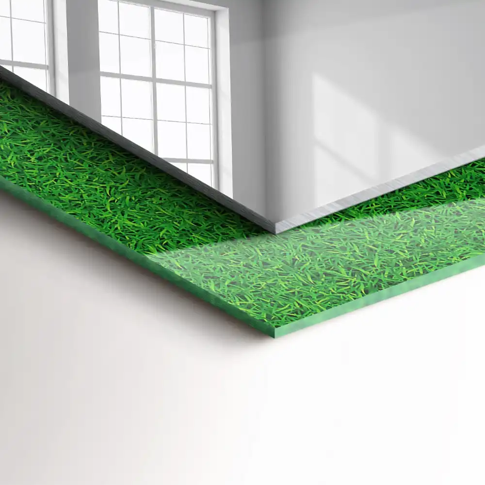 Obdĺžnikové zrkadlo s motívom Zelená tráva