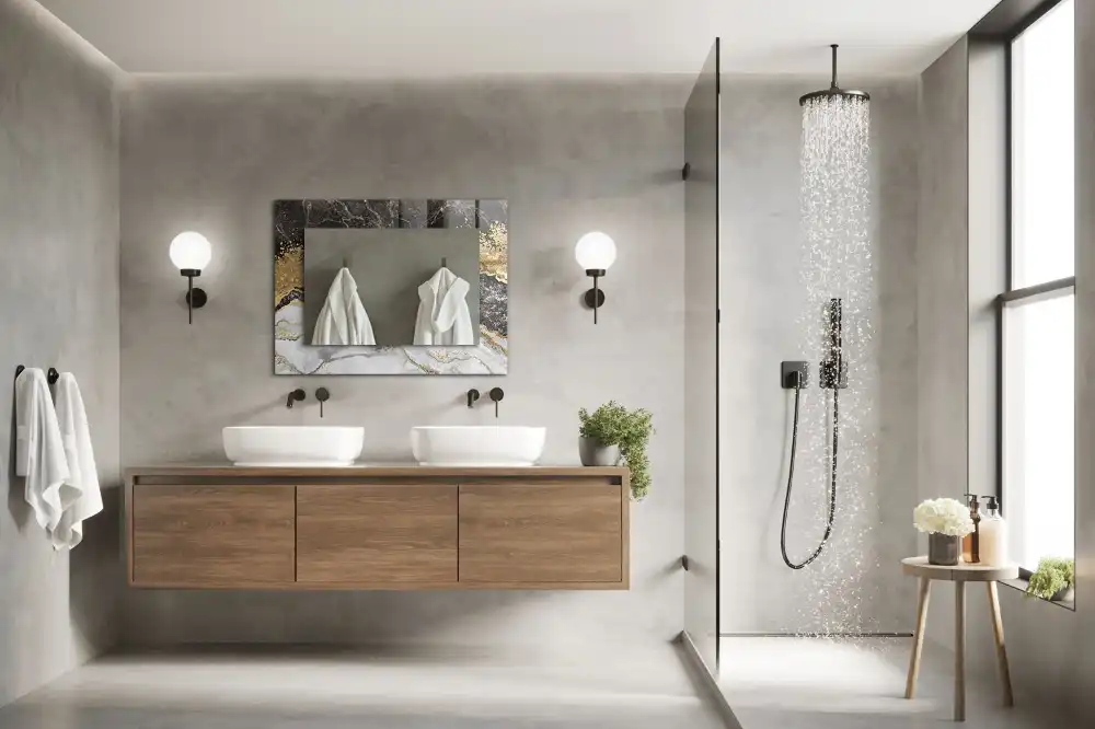 Obdĺžnikové ozdobné zrkadlo Abstraktné mramorové žily