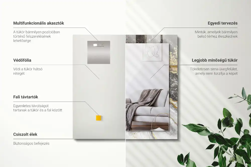 Obdĺžnikové ozdobné zrkadlo Abstraktné mramorové žily