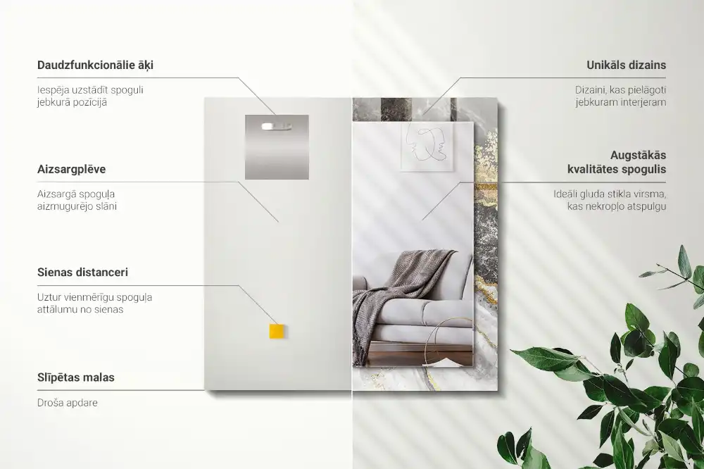 Obdĺžnikové ozdobné zrkadlo Abstraktné mramorové žily