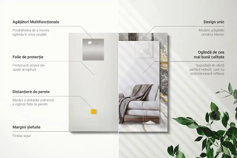 Obdĺžnikové ozdobné zrkadlo Abstraktné mramorové žily