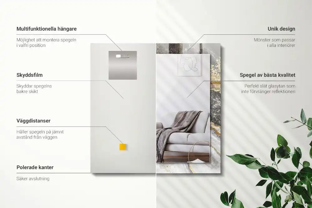 Obdĺžnikové ozdobné zrkadlo Abstraktné mramorové žily