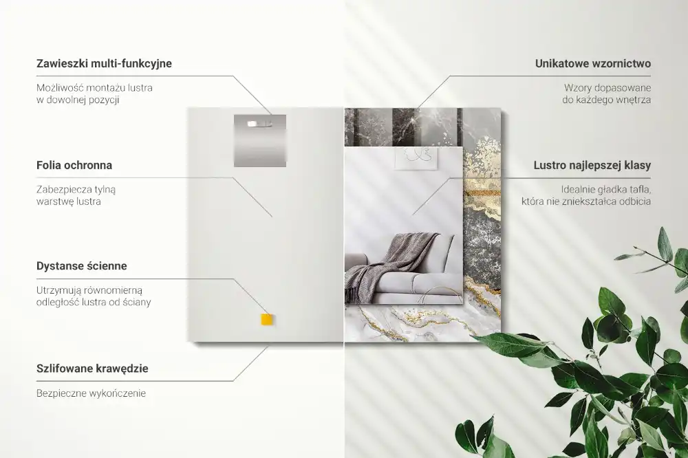 Obdĺžnikové ozdobné zrkadlo Abstraktné mramorové žily