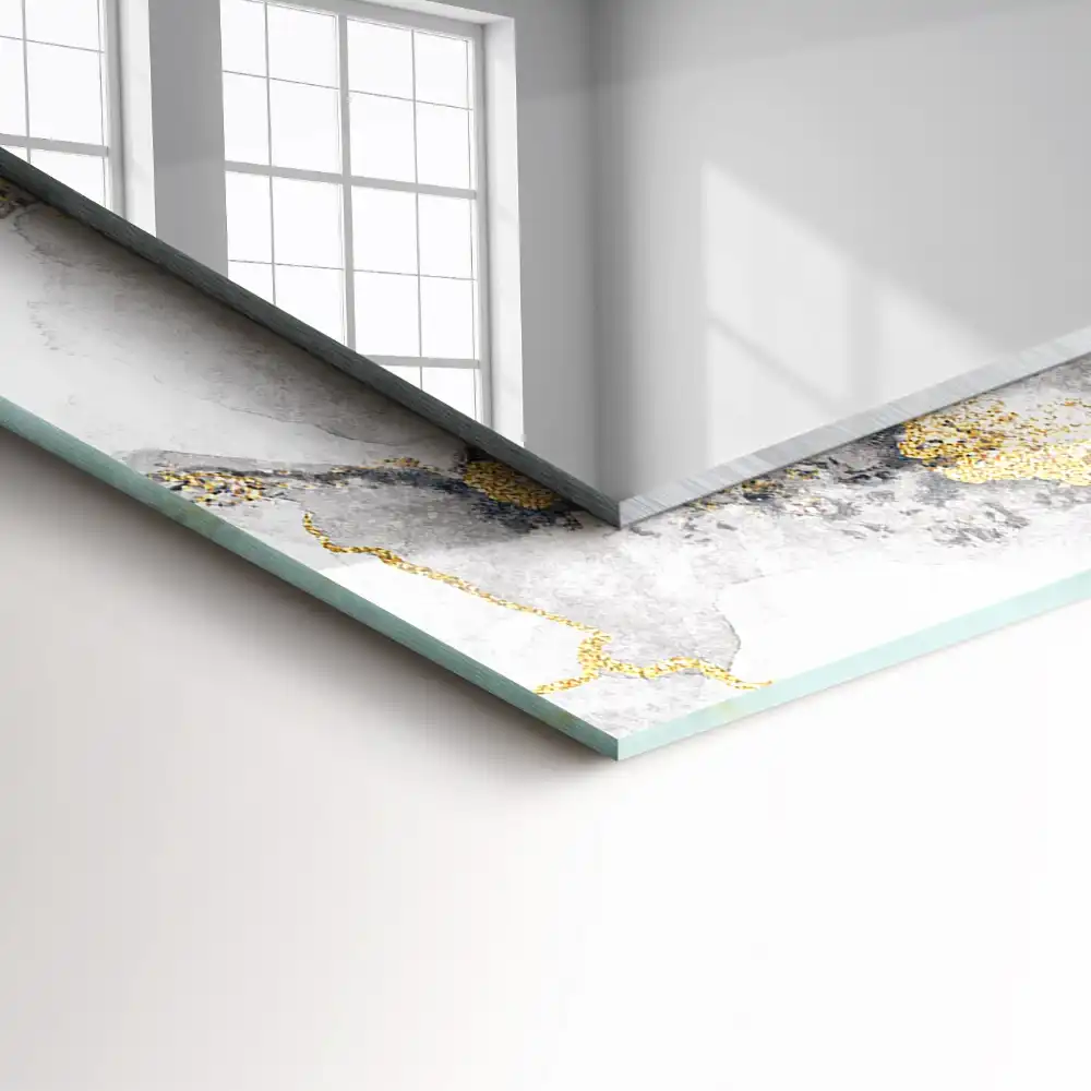 Obdĺžnikové ozdobné zrkadlo Abstraktné mramorové žily