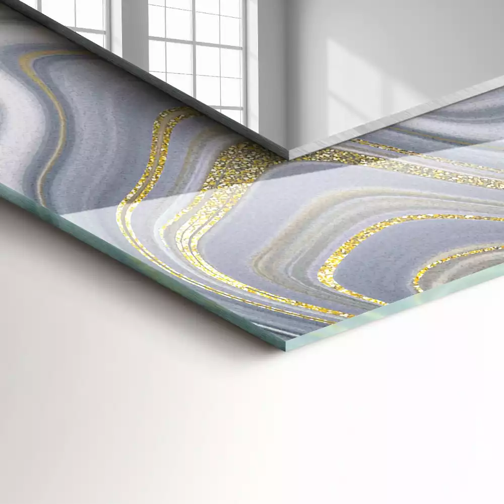 Obdĺžnikové ozdobné zrkadlo Abstraktné mramorové vzory