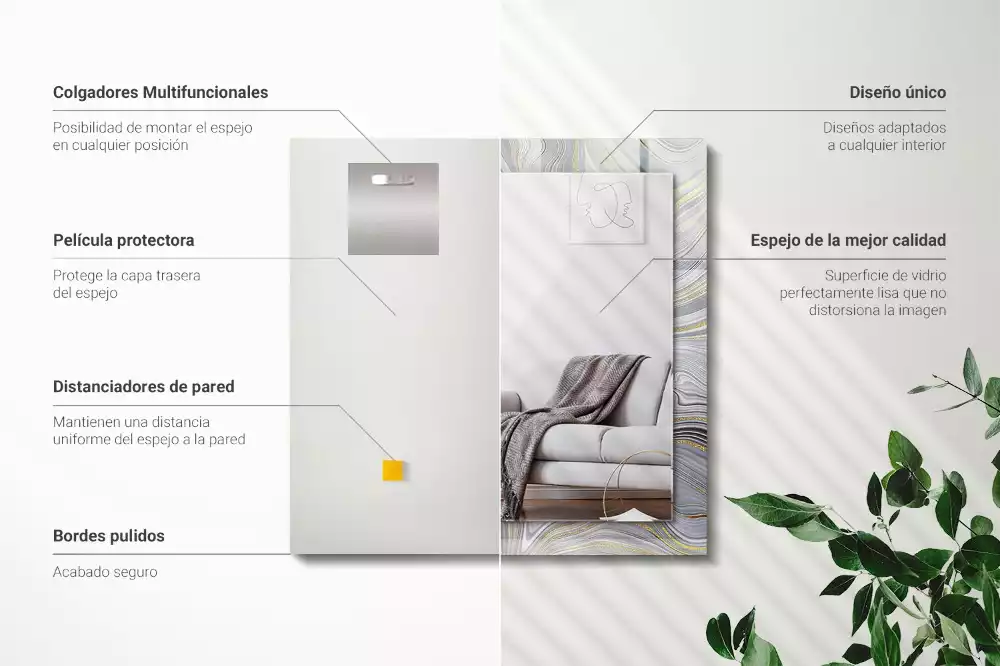 Obdĺžnikové ozdobné zrkadlo Abstraktné mramorové vzory