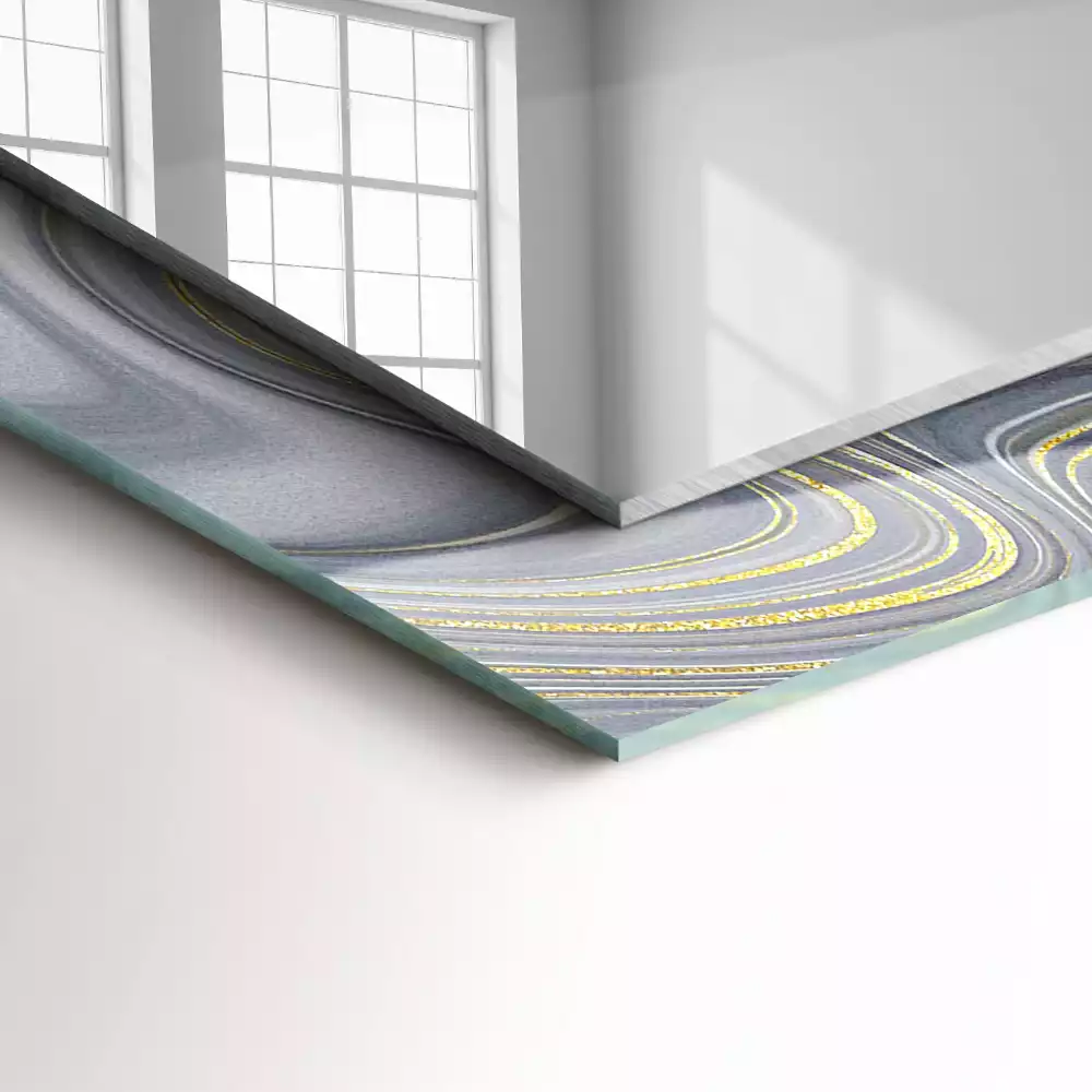 Obdĺžnikové ozdobné zrkadlo Abstraktné mramorové vzory