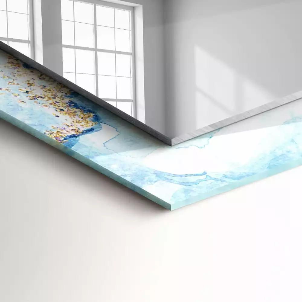 Obdĺžnikové zrkadlo s motívom Abstraktný mramorový vzor