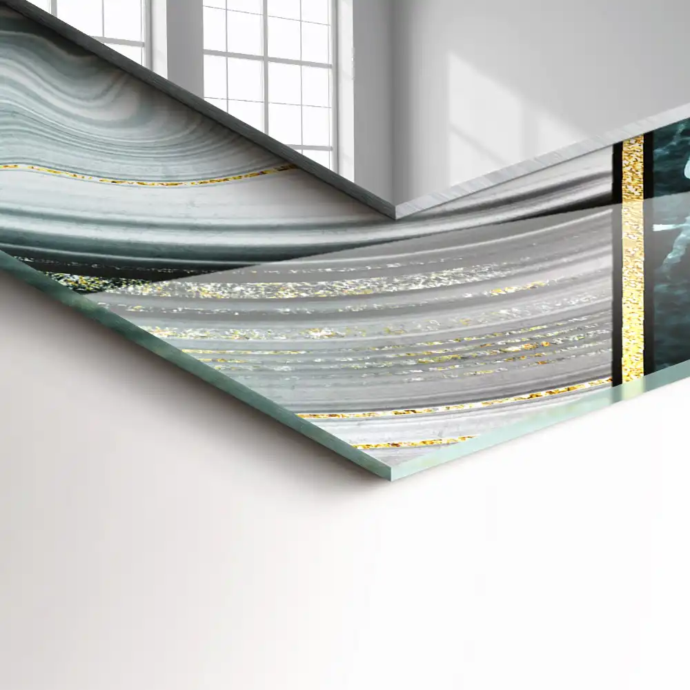 Obdĺžnikové ozdobné zrkadlo Abstraktné geometrické vzory