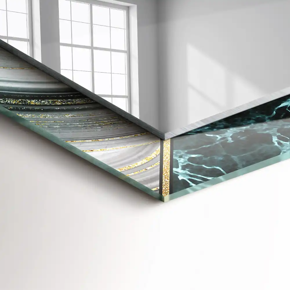 Obdĺžnikové ozdobné zrkadlo Abstraktné geometrické vzory