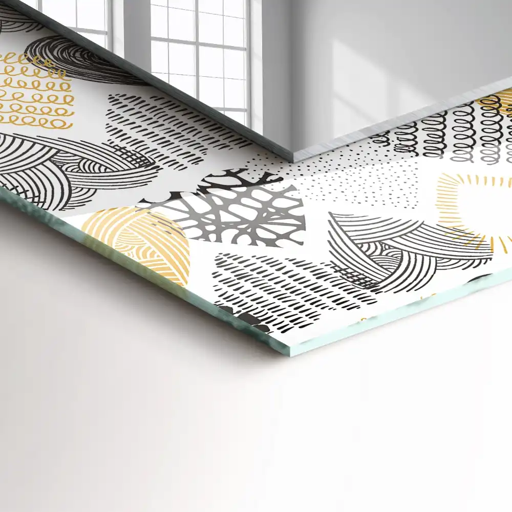 Obdĺžnikové zrkadlo s motívom Farebné srdcia